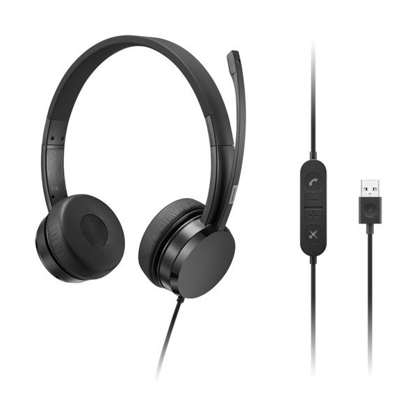 Lenovo USB-A Wired Stereo On-Ear Headset