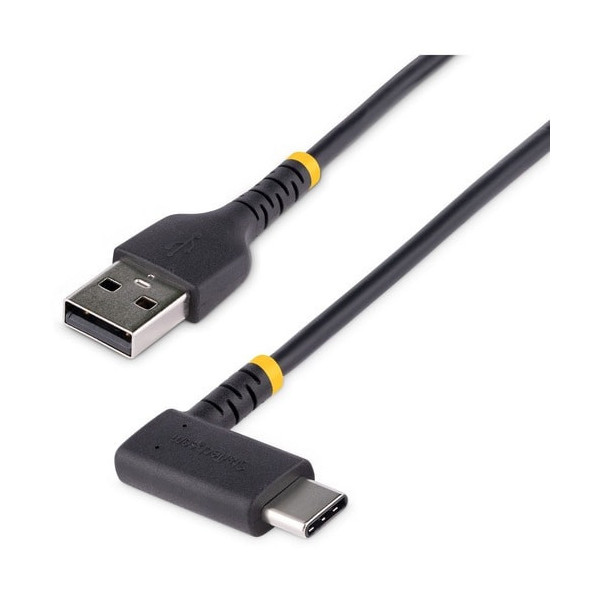 12in (30cm) USB A to C Charging Cable Right Angle