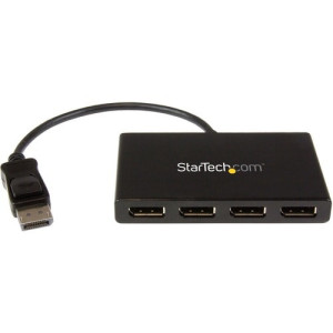 4-Port DisplayPort 1.2 Splitter, DisplayPort to 4x DP Multi-Monitor Adapter -MSTDP124DP
