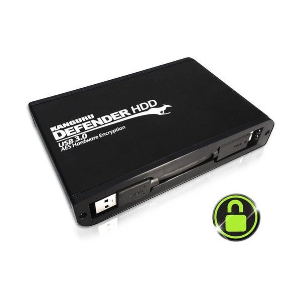 Kanguru Solutions Defender HDD 35 AES 256-Bit Hardware Encrypted External Hard Drive