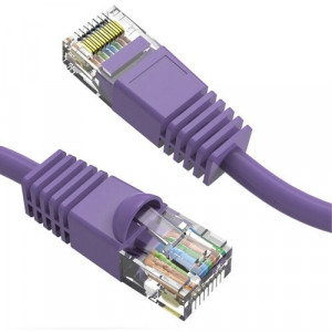 Axiom Memory Axiom 1FT CAT6 UTP 550mhz Patch Cable Snagless Molded Boot (Purple) -C6MB-P1-AX