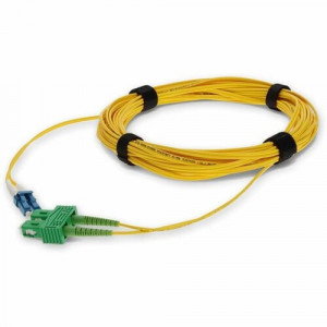 2m Single-Mode Fiber (SMF) Duplex (APC-SC/PC-LC) ASC/LC OS1 Yellow Patch Cable -ADD-ASC-LC-2M9SMF