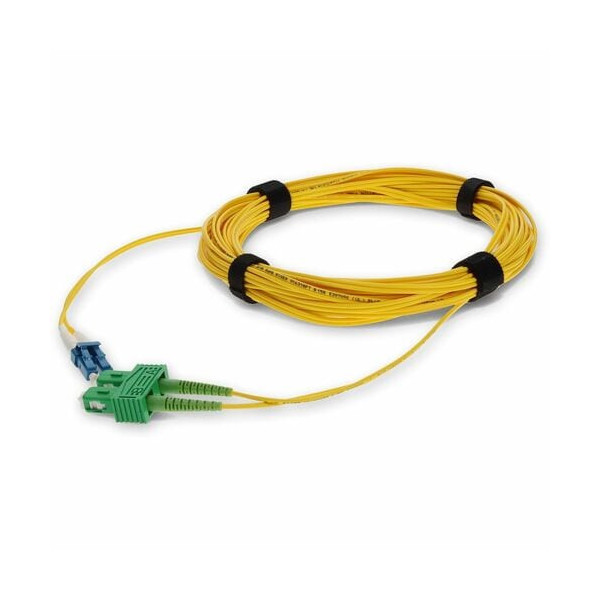 2m Single-Mode Fiber (SMF) Duplex (APC-SC/PC-LC) ASC/LC OS1 Yellow Patch Cable