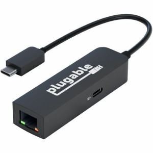 Plugable USB C to Ethernet Adapter 2.5Gb with 100W USB-C PD Charging -USBC-E2500PD