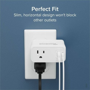 Plugable Wall Outlet Extender with 1x USB-C and 1x USB, 32W USB C Charger Block -PS1-CA1