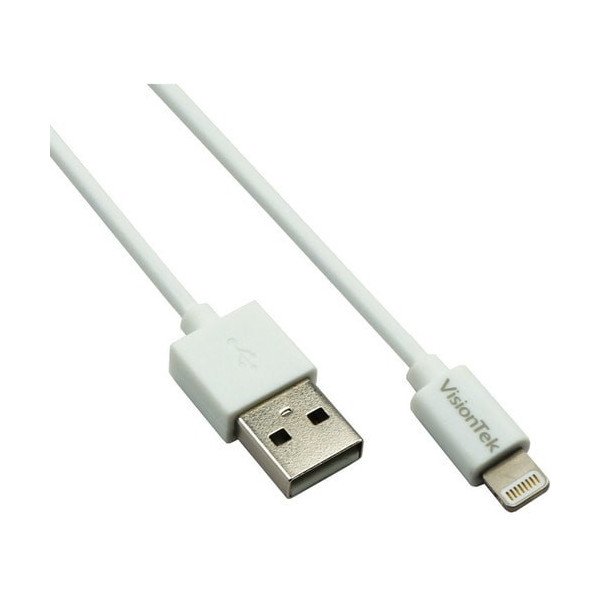 VisionTek Lightning to USB 1 Meter MFI Cable White (M/M)