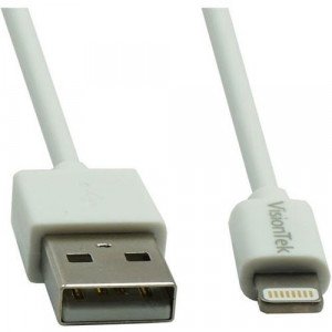 VisionTek Lightning to USB 1 Meter MFI Cable White (M/M) -900862