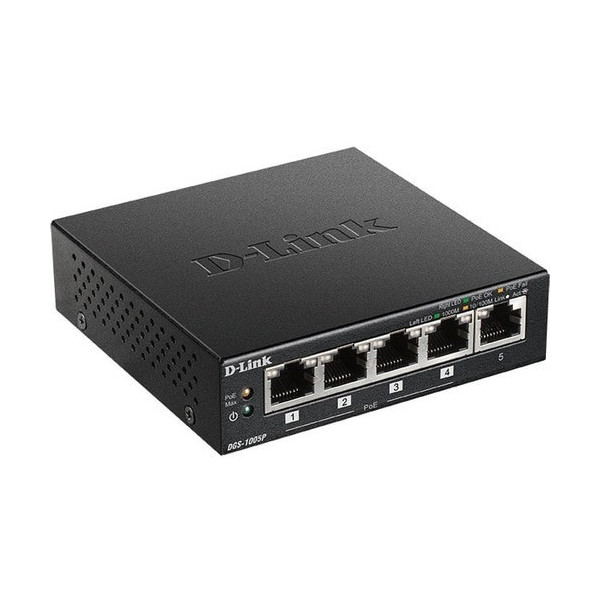 D-Link 5-Port Desktop Gigabit PoE+ Switch