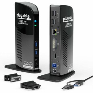 Plugable USB 3.0 Universal Laptop Docking Station Dual Monitor -UD-3900