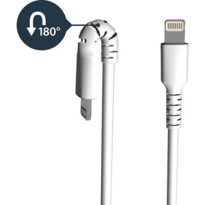 3 foot/1m Durable White USB-A to Lightning Cable -RUSBLTMM1M