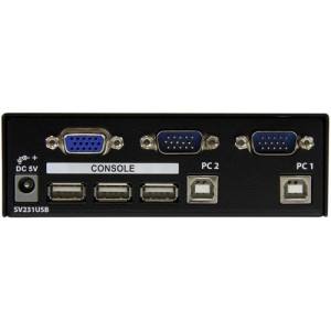 2 Port Professional USB KVM Switch Kit with Cables -SV231USB