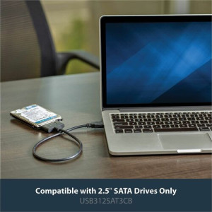 USB 3.1 (10Gbps) Adapter Cable for 2.5" SATA SSD/HDD Drives -USB312SAT3CB