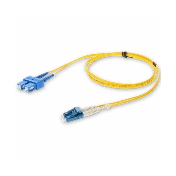 5m SMF 9/125 Duplex SC/LC OS1 Yellow OFNR (Riser Rated) Patch Cable