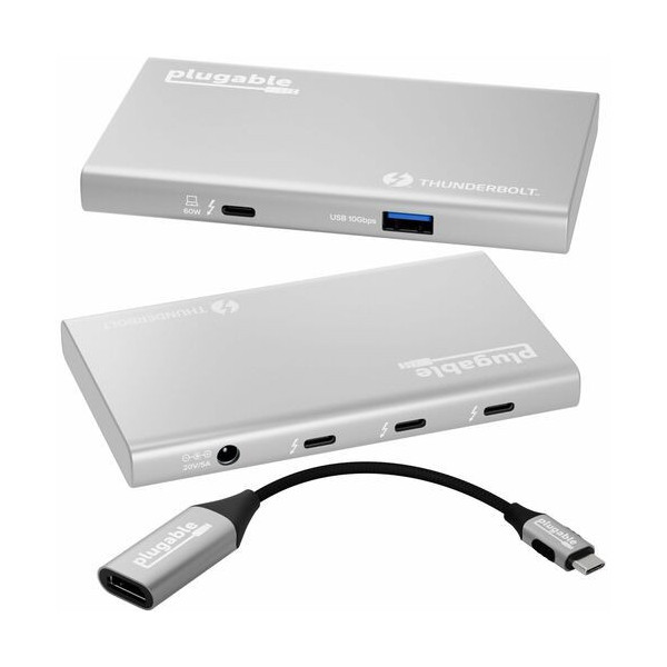 Plugable USB4 Hub, 5-in-1 Thunderbolt 4 Hub with 60W Charging
