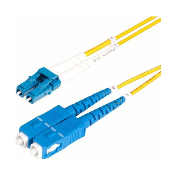 5m (16.4ft) LC to SC (UPC) OS2 Single Mode Duplex Fiber Optic Cable