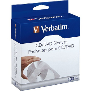 Verbatim CD/DVD Paper Sleeves with Clear Window -49976