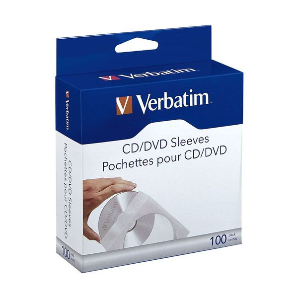 Verbatim CD/DVD Paper Sleeves with Clear Window