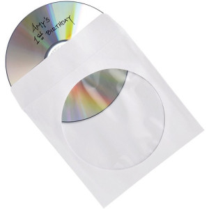 Verbatim CD/DVD Paper Sleeves with Clear Window -49976