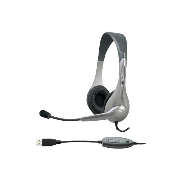 Silver OEM USB Headset-Mic