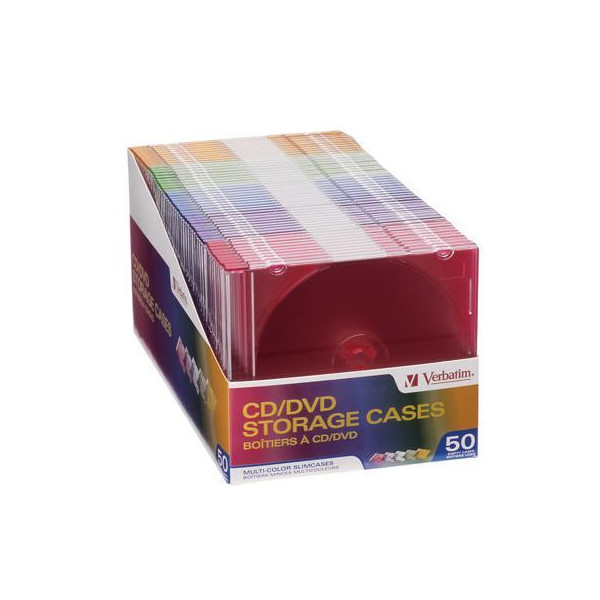 CD-DVD Color Slim Cases 50pk