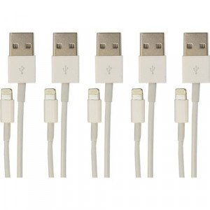 VisionTek Lightning to USB 1 Meter Cable White 5-Pack (M/M) - 900759