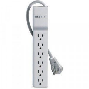 Belkin 6 Outlet Home/Office Surge Protector -Rotating plug -BE106000-08R