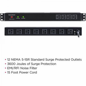 Cyber Power CyberPower Rackbar Surge Suppressor RM -RKBS15S4F8R