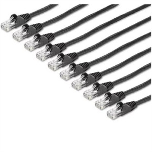 6 ft. CAT6 Cable Pack Black