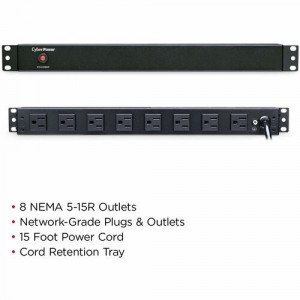 Cyber Power CyberPower PDU15B8R 8-Outlets PDU -PDU15B8R