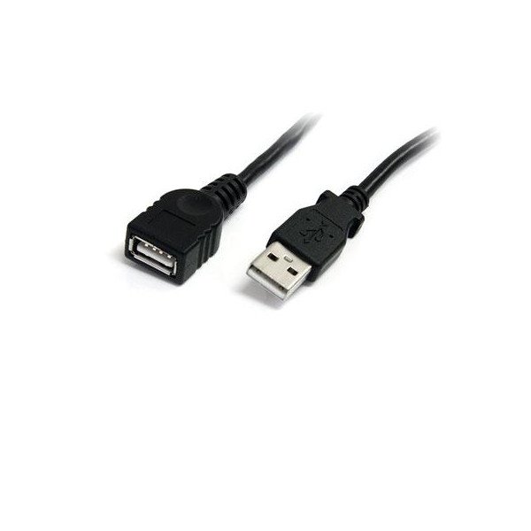 3 ft Black USB 2.0 Extension C