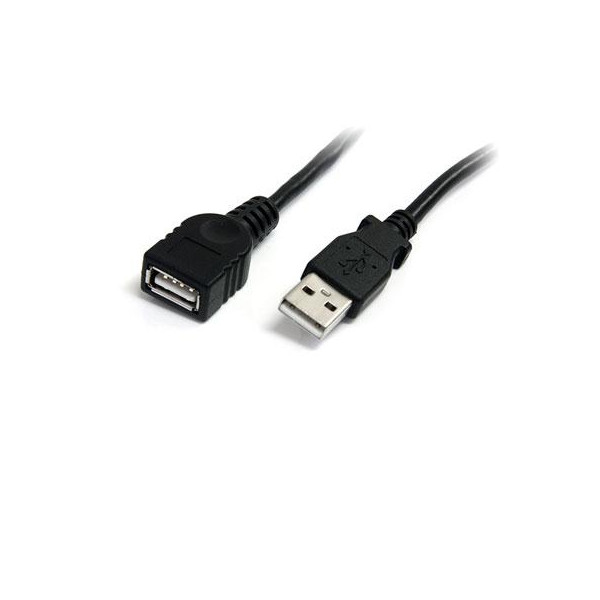 6 ft Black USB 2.0 Extension C