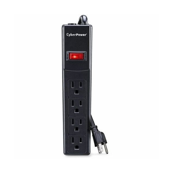 CyberPower CSB404 Essential 4-Outlets Surge Suppressor 4FT Cord