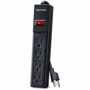 CyberPower CSB404 Essential 4-Outlets Surge Suppressor 4FT Cord -CSB404