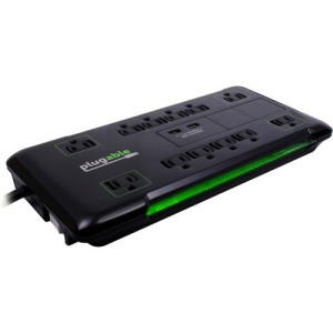 Plugable Surge Protector Power Strip with USB and 12 AC Outlets -PS12-USB25