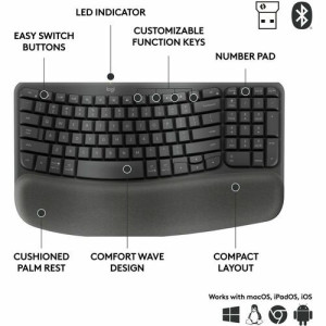 Logitech Wave Keys for Business Ergonomic Keyboard -920-012058
