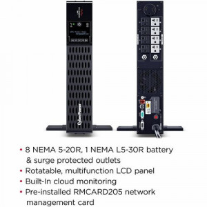 CyberPower Smart App Sinewave PR3000RT2UC 3000VA Rack/Tower UPS -PR3000RT2UC