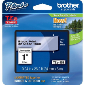 Brother P-Touch TZe Laminated Tape -TZE151