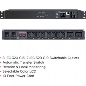 Cyber Power CyberPower Switched ATS PDU PDU44005 10-Outlets PDU -PDU44005