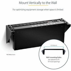 3U 19" Wall Mount Vertical Rack Bracket -RK319WALLV