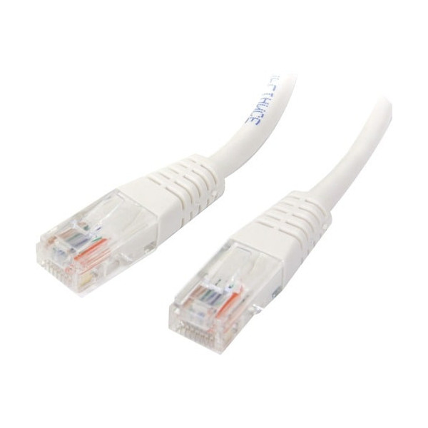 3 ft White Molded Cat5e UTP Patch Cable