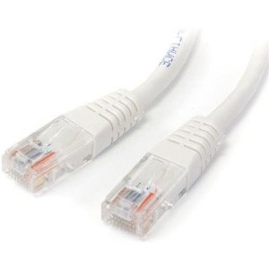 25 ft White Molded Cat5e UTP Patch Cable -M45PATCH25WH