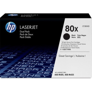 HP 80X (CF280XD) Original Toner Cartridge Dual Pack -CF280XD