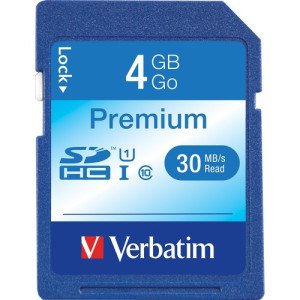 Verbatim 4GB Premium SDHC Memory Card -96171