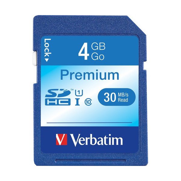 Verbatim 4GB Premium SDHC Memory Card