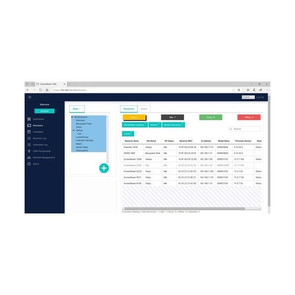 ScreenBeam CMS Enterprise for ScreenBeam 750/960