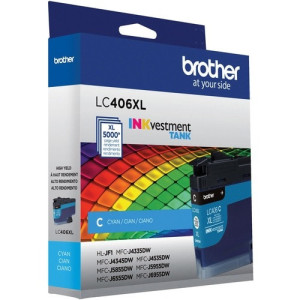 Brother INKvestment LC406XLC Original High Yield Inkjet Ink Cartridge -LC406XLCS