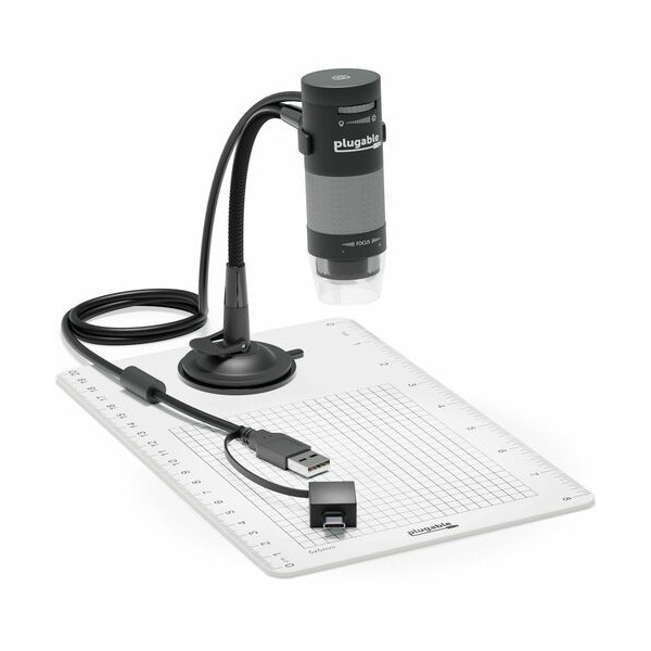 Plugable USB 2.0 Digital Microscope with Flexible Arm Observation Stand