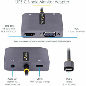 USB C Video Adapter -122-USBC-HDMI-4K-VGA