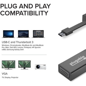 Plugable USB-C to VGA Adapter -USBC-TVGA