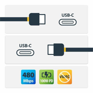 4m 13 ft USB C to USB C Cable w/ 5A PD -USB2C5C4MW